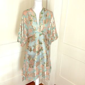 Tory Burch Metallic Kimono Dress